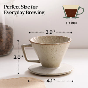 Gray Reactive Glaze Coffee Filter - Set of 1