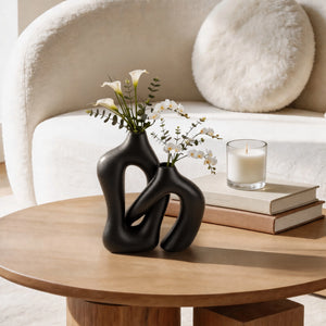 Modern Interlocking Vases - Set of 2