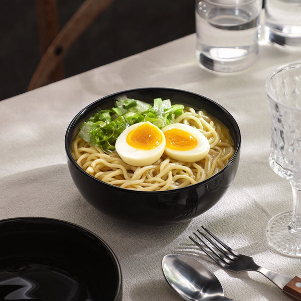 Black Soup and Cereal Bowls - Set of 4