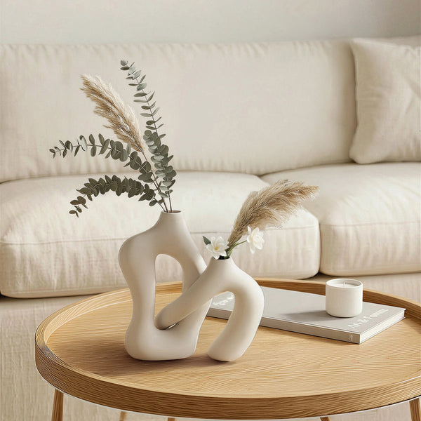 Modern Interlocking Vases - Set of 2