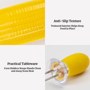 3D Corn Plates - Set of 4