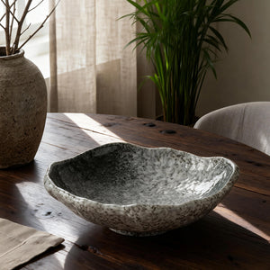 Moss Stone Wabi-Sabi Decorative Bowl - Set of 1
