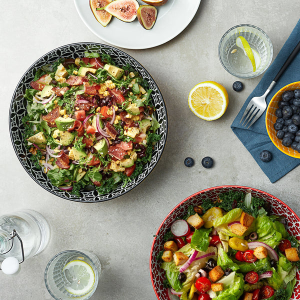 Mosaian Large Serving Salad Pasta Bowls  - Set of 2