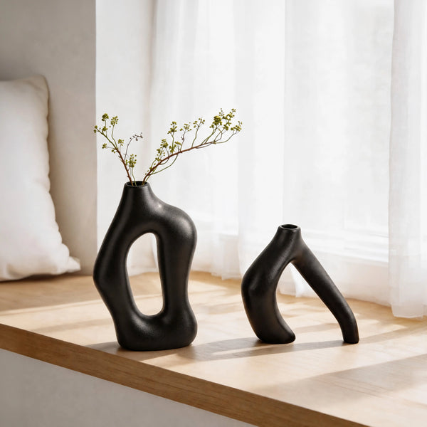 Modern Interlocking Vases - Set of 2