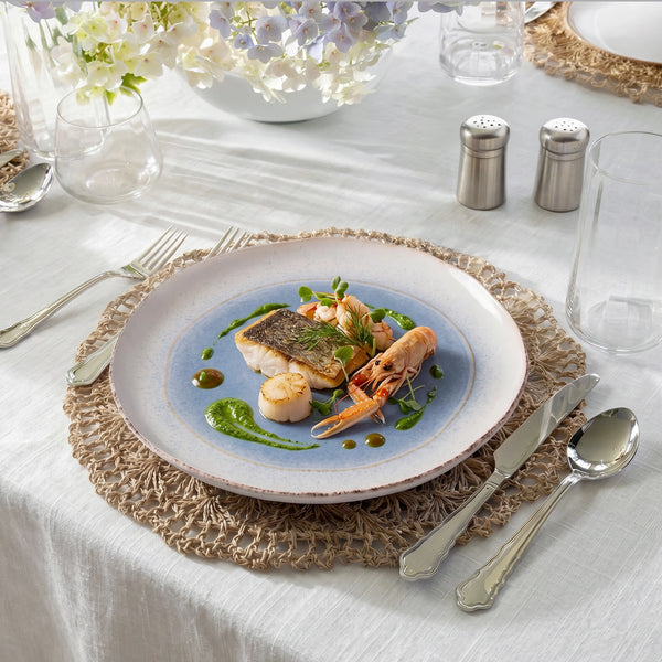 Caymere 10.5-Inch Coastal Blue Dinner Plates - Set of 6