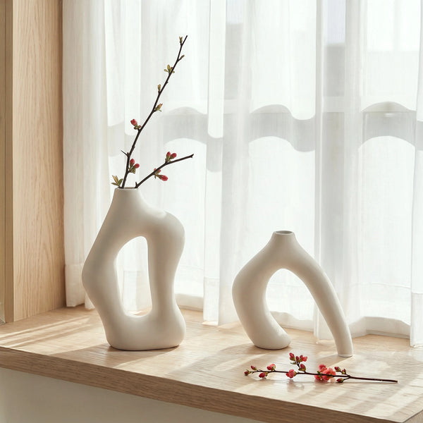 Modern Interlocking Vases - Set of 2