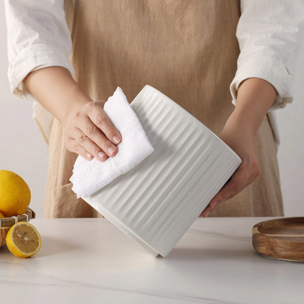 Rotating Ceramic Utensil Holder with Divider
