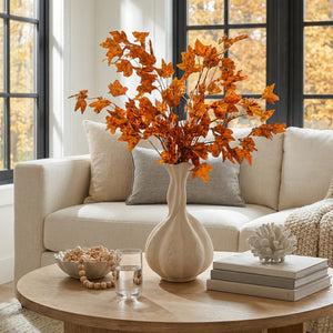 Pumpkin Long-Neck Vase - Set of 1