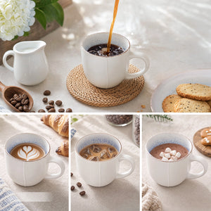 Caymere 12 Oz Coastal Blue Coffee Mugs - Set of 4
