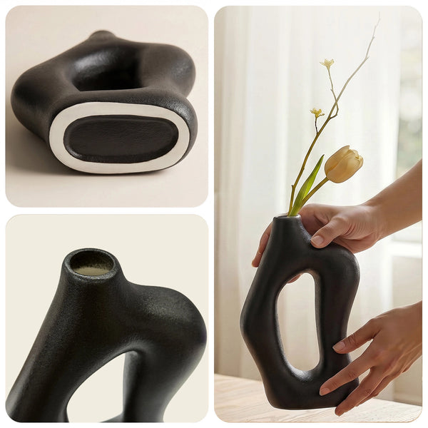 Modern Interlocking Vases - Set of 2