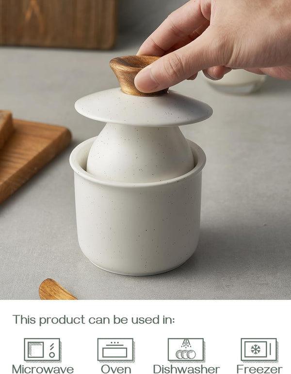 French Butter Crock with Lid