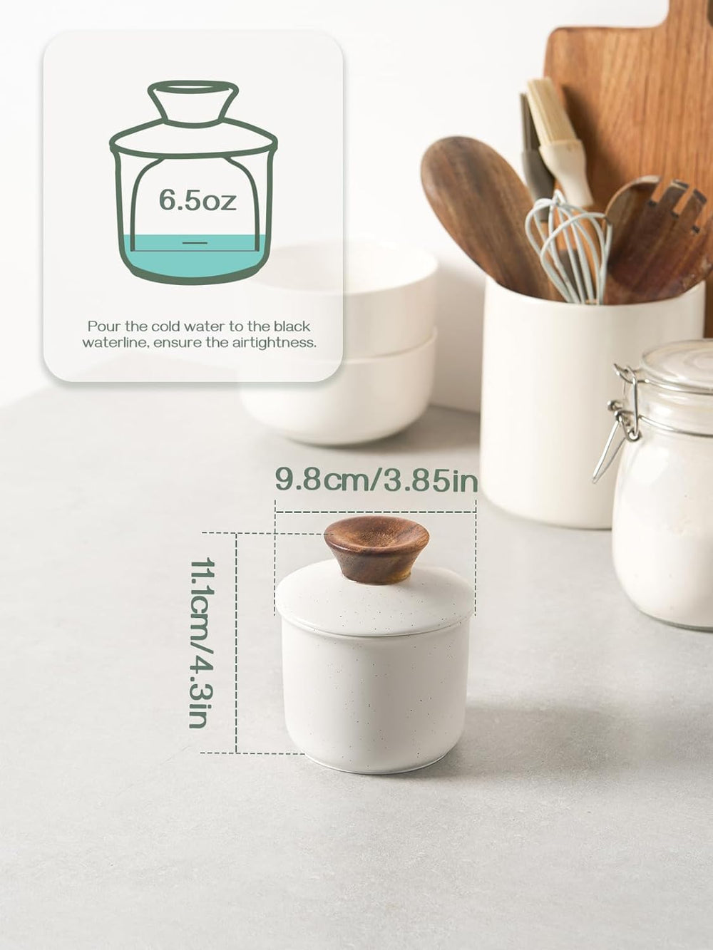French Butter Crock with Lid