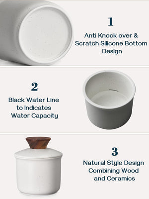 French Butter Crock with Lid