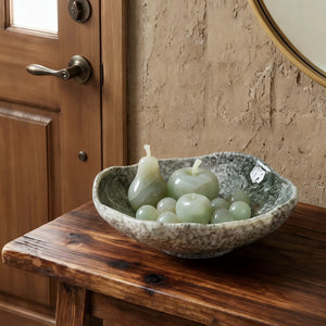Moss Stone Wabi-Sabi Decorative Bowl - Set of 1