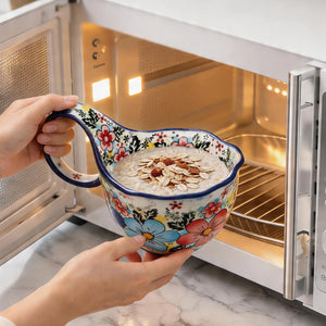 Polish Floral Soup Bowl with Handle - Set of 1