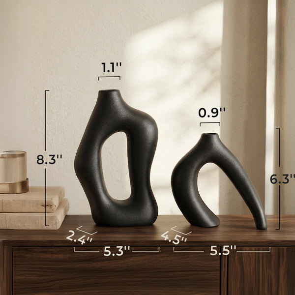 Modern Interlocking Vases - Set of 2