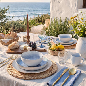 Caymere 10.5-Inch Coastal Blue Dinner Plates - Set of 6