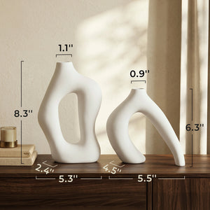 Modern Interlocking Vases - Set of 2
