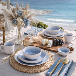Caymere 4.7-Inch Coastal Blue Dessert Bowls - Set of 4