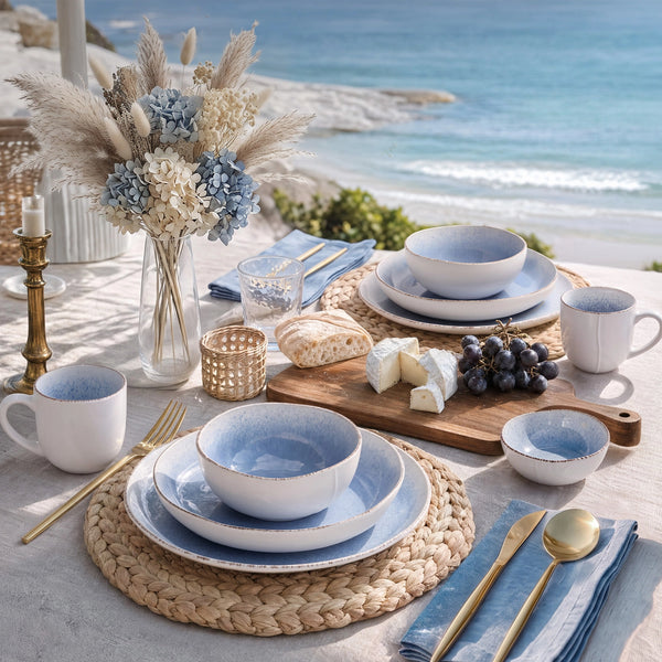 Caymere 4.7-Inch Coastal Blue Dessert Bowls - Set of 4