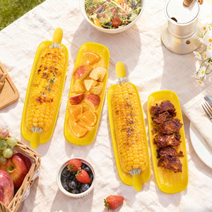 3D Corn Plates - Set of 4