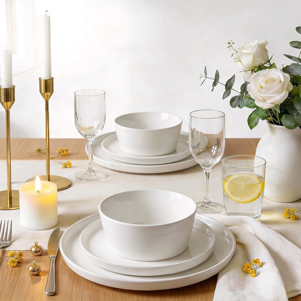 Wedding White Dinner Plates - Set of 6