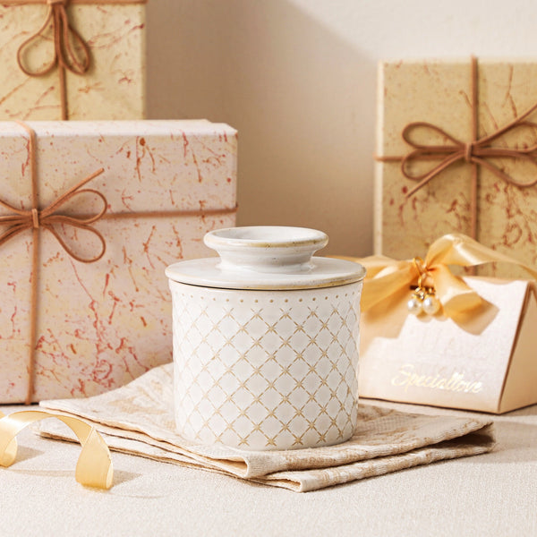 White French Butter Crock - Set of 1