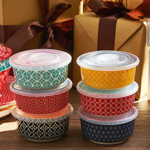 Mosaian Ramekins with Lids - Set of 6