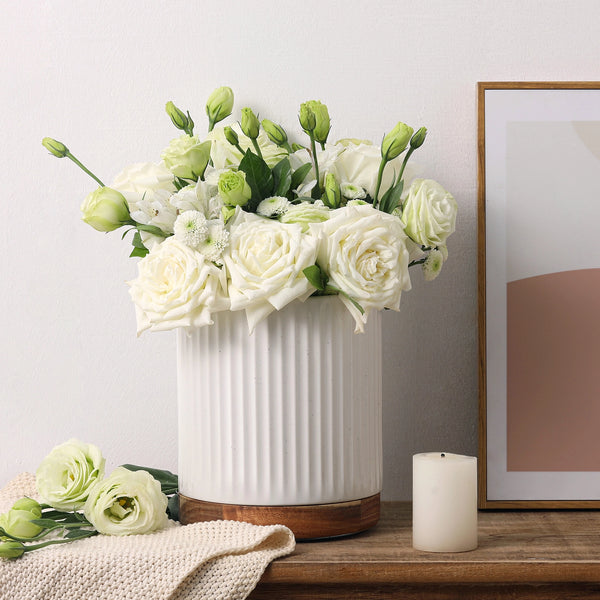 Rotating Ceramic Utensil Holder with Divider