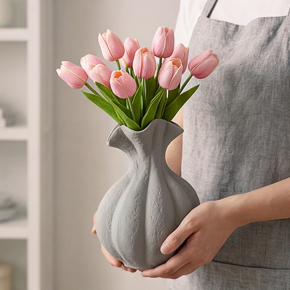 Pumpkin Short-Neck Vase - Set of 1