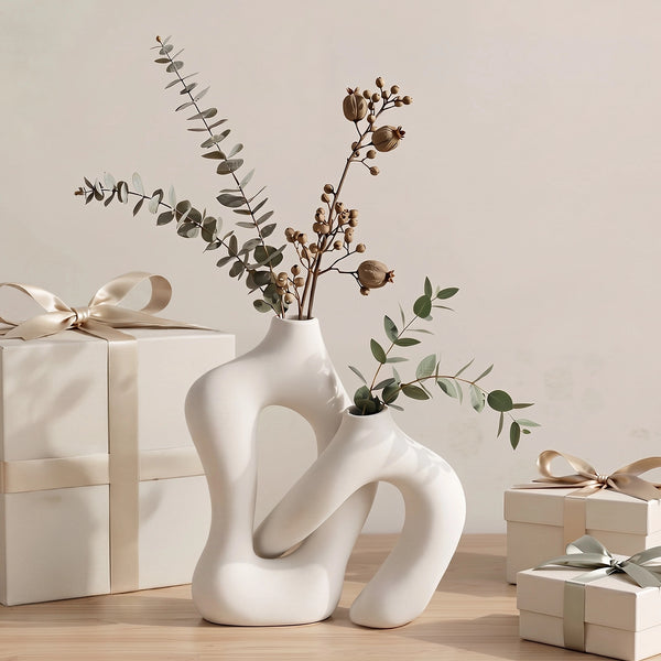 Modern Interlocking Vases - Set of 2
