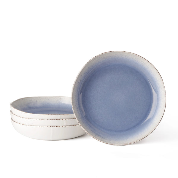 Caymere 9-Inch Coastal Blue Fruit Bowls - Set of 4