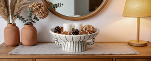 Striped Crackle Decorative Bowl - Set of 1