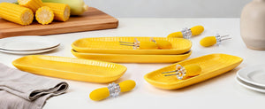 3D Corn Plates - Set of 4