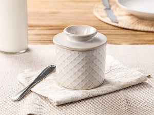 White French Butter Crock - Set of 1