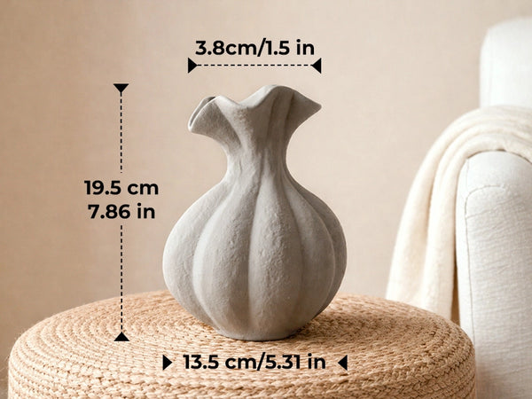 Pumpkin Short-Neck Vase - Set of 1