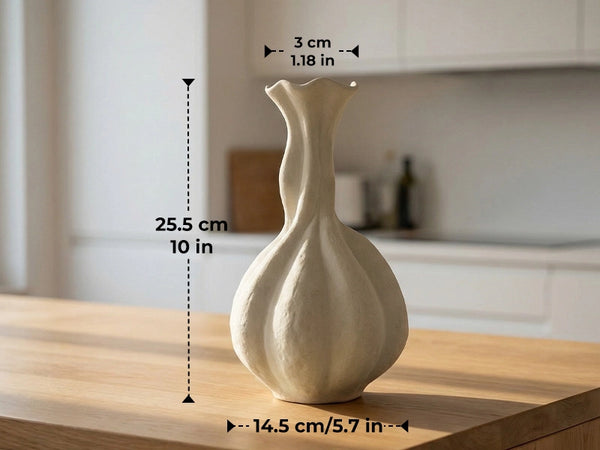 Pumpkin Long-Neck Vase - Set of 1