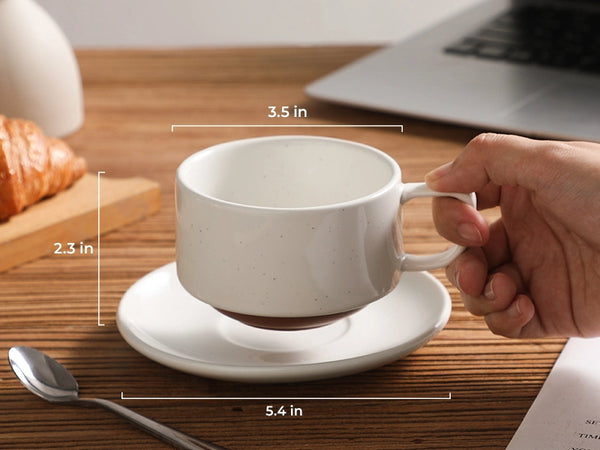 Pebblone Coffee Cups and Saucers - Set of 4