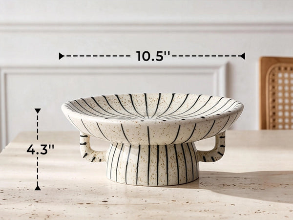 Striped Crackle Decorative Bowl - Set of 1