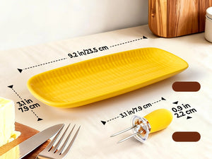 3D Corn Plates - Set of 4