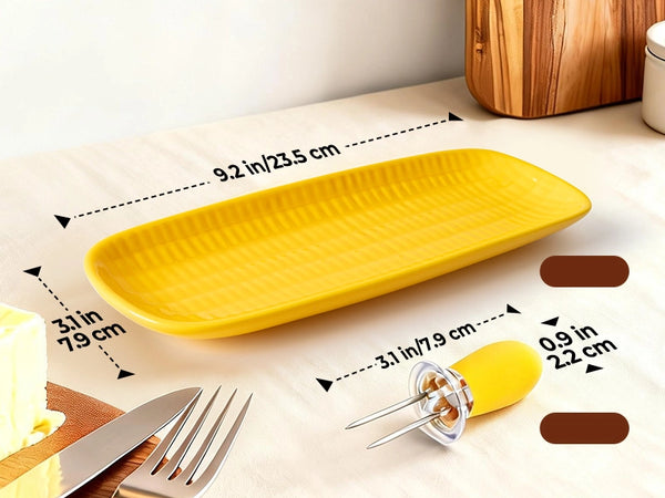 3D Corn Plates - Set of 4