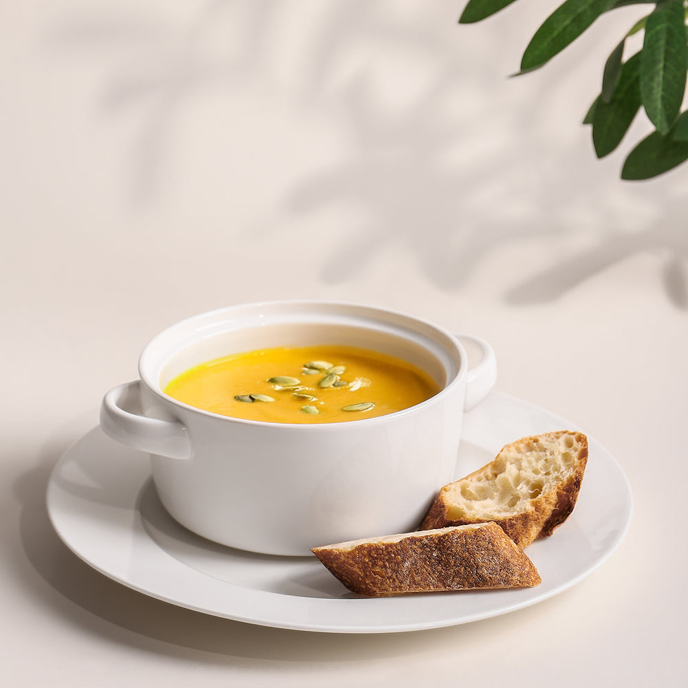 Two Handled Soup Bowls - Blue