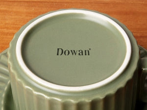 Green Cappuccino Cups and Saucers - Set of 4