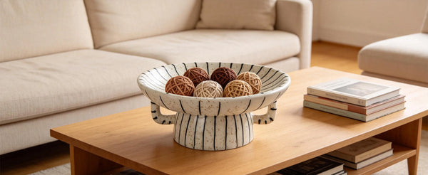 Striped Crackle Decorative Bowl - Set of 1
