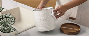 White Extra Large Rotating Utensil Holder - Set of 1