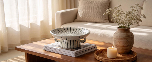 Striped Crackle Decorative Bowl - Set of 1