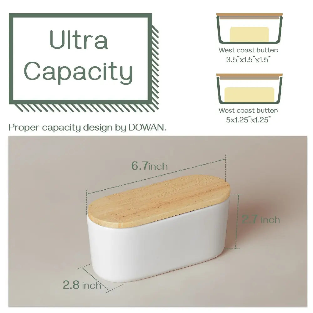 Butter Container with Wooden Lid