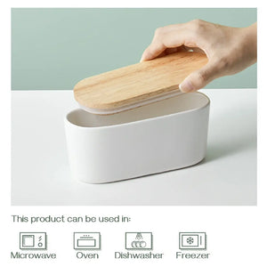 Butter Container with Wooden Lid