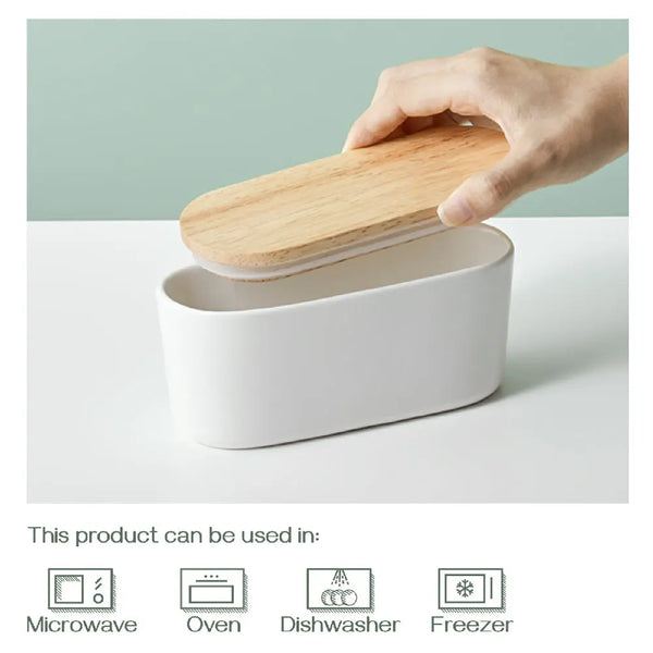Butter Container with Wooden Lid