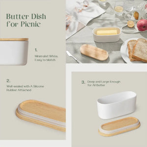 Butter Container with Wooden Lid